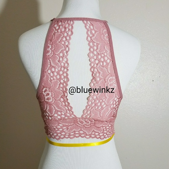 Sexy Pink Lace Crop Top - Picture 3 of 5